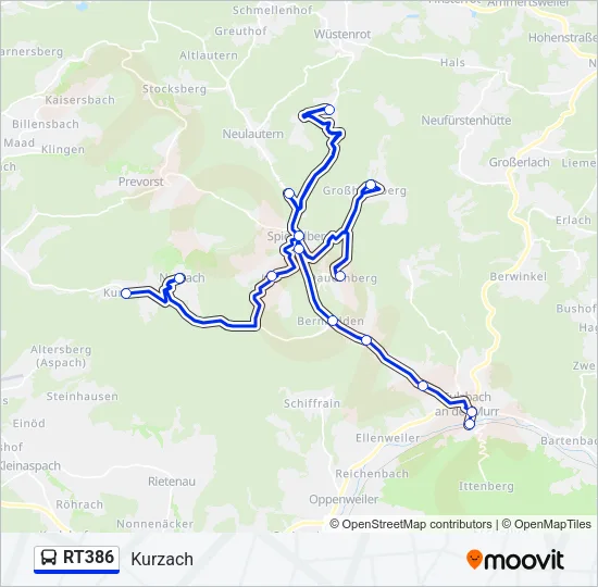 RT386 Bus Line Map