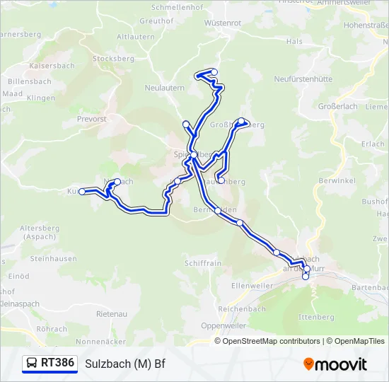 RT386 Bus Line Map