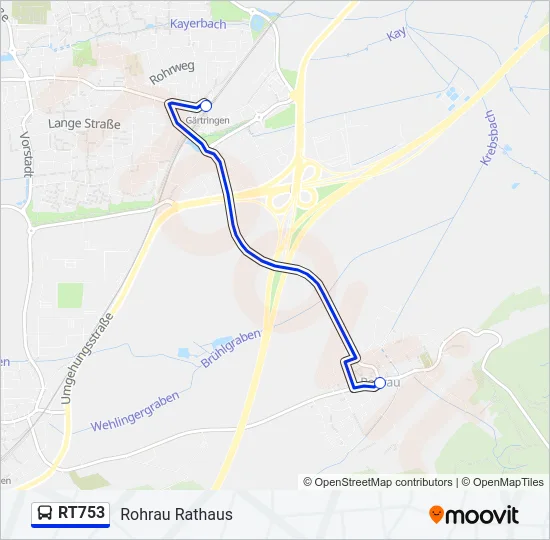 RT753 Bus Line Map
