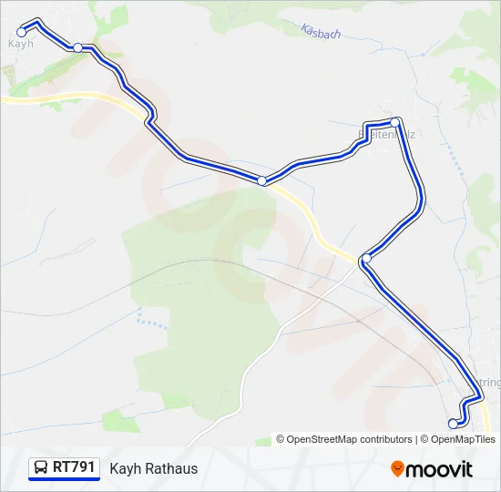 RT791 Bus Line Map