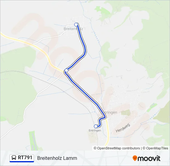 RT791 Bus Line Map