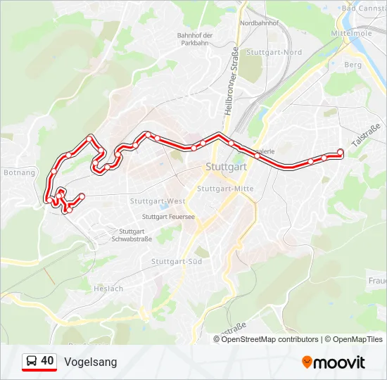 40 Bus Line Map