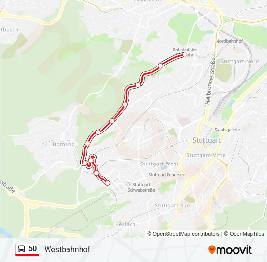 50 Bus Line Map