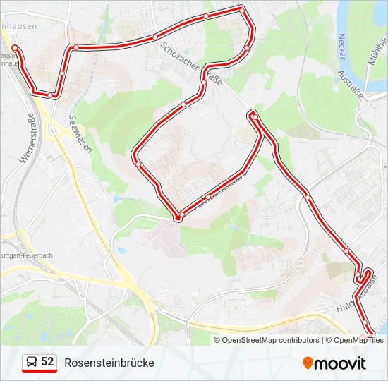52 Bus Line Map