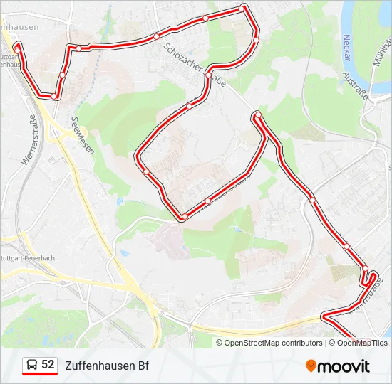 52 Bus Line Map