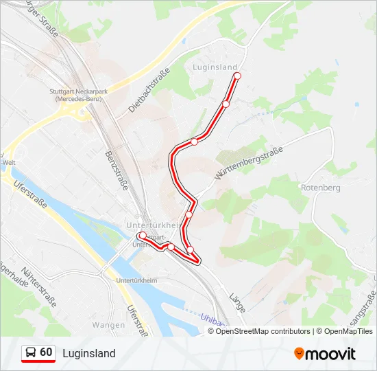 60 Bus Line Map
