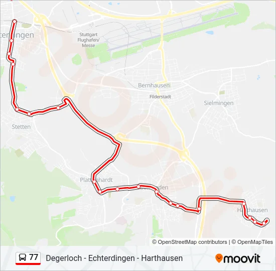 77 Bus Line Map