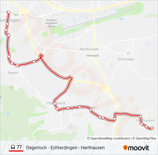 77 Bus Line Map