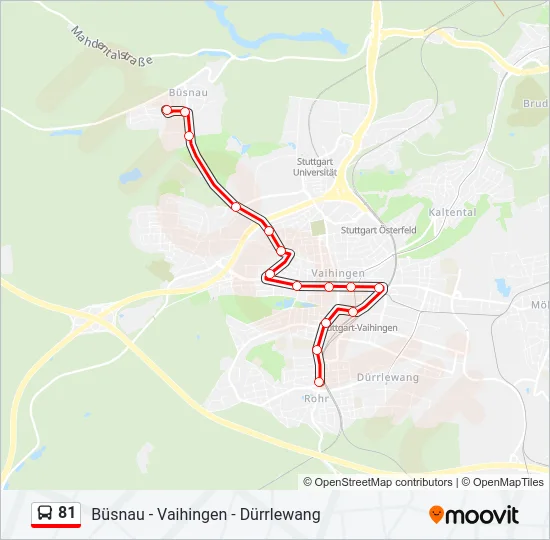 81 Bus Line Map