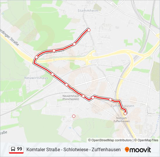 99 bus Line Map