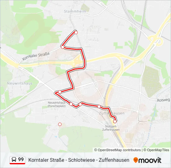 99 Bus Line Map