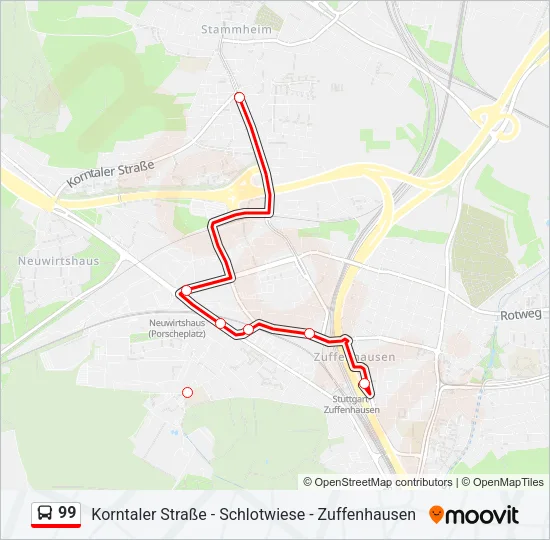 99 Bus Line Map