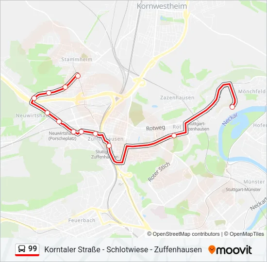 99 Bus Line Map
