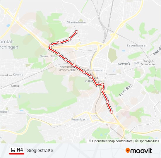 N4 bus Line Map