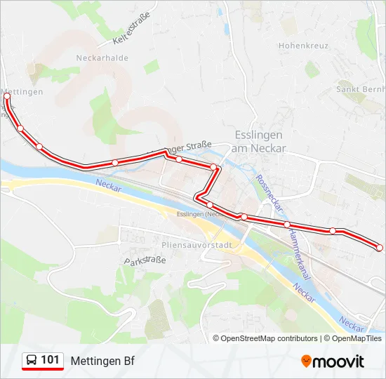 101 Bus Line Map