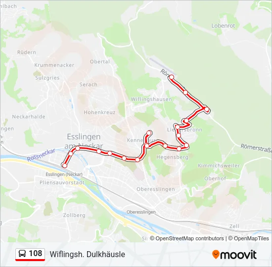 108 Bus Line Map