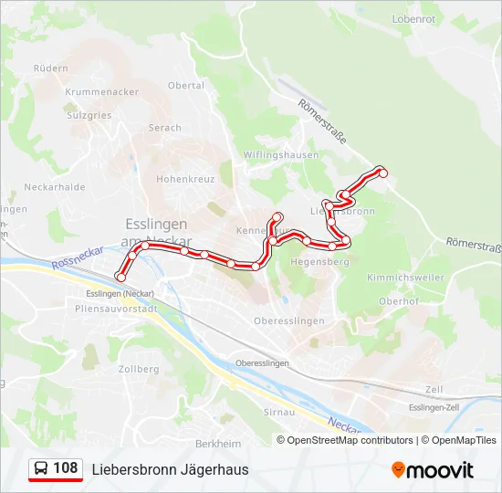 108 Bus Line Map