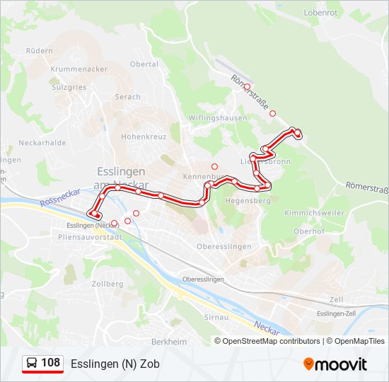 108 bus Line Map