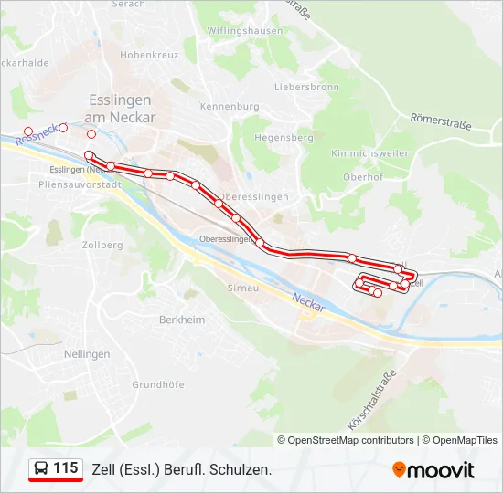 115 Bus Line Map