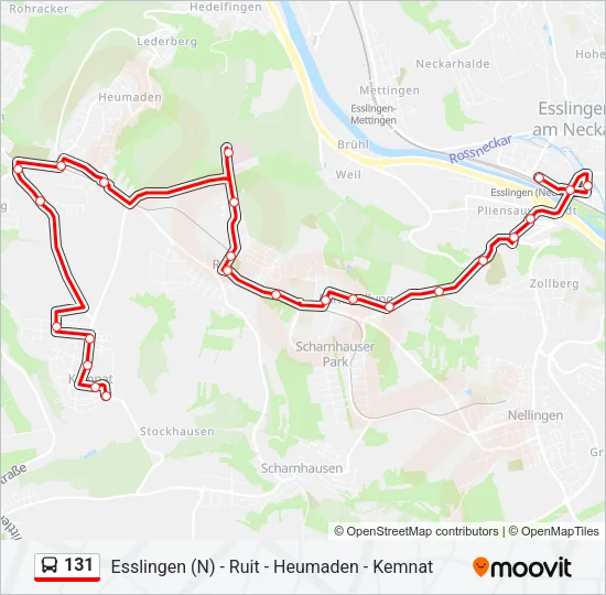 131 Bus Line Map