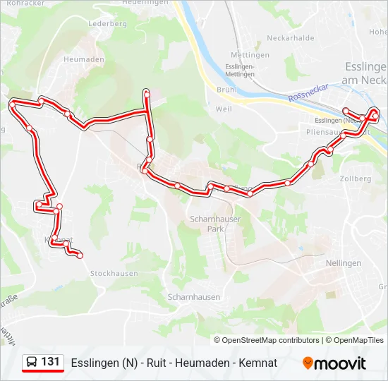 131 Bus Line Map