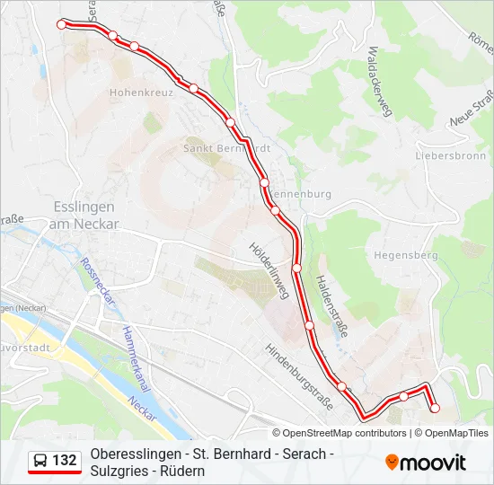 132 Bus Line Map