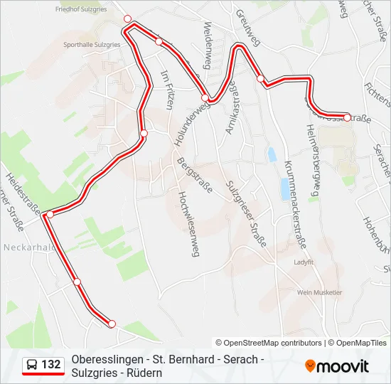 132 Bus Line Map