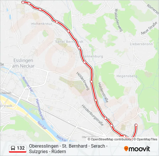 132 Bus Line Map