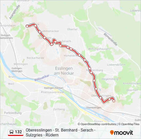 132 Bus Line Map