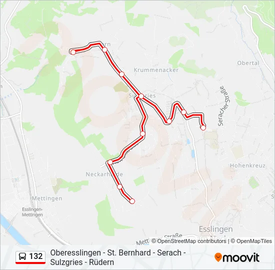 132 Bus Line Map