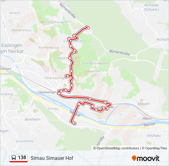 138 bus Line Map