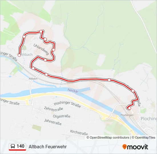 140 Bus Line Map