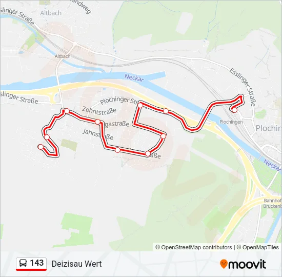 143 Bus Line Map