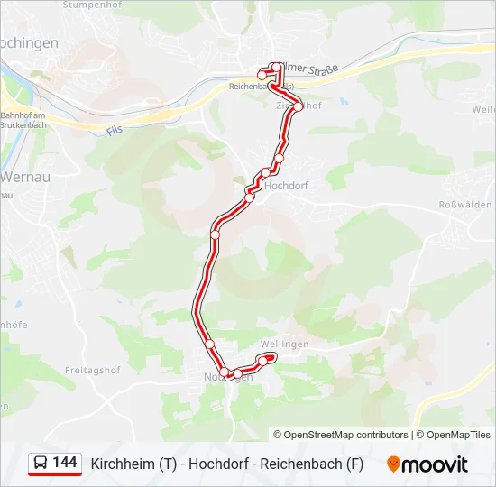 144 Bus Line Map