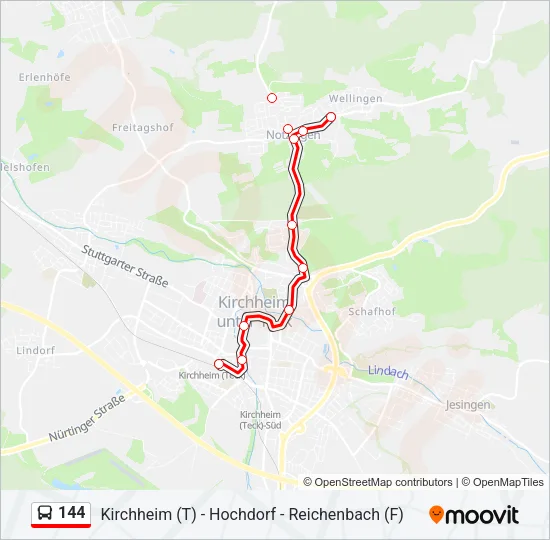 144 Bus Line Map