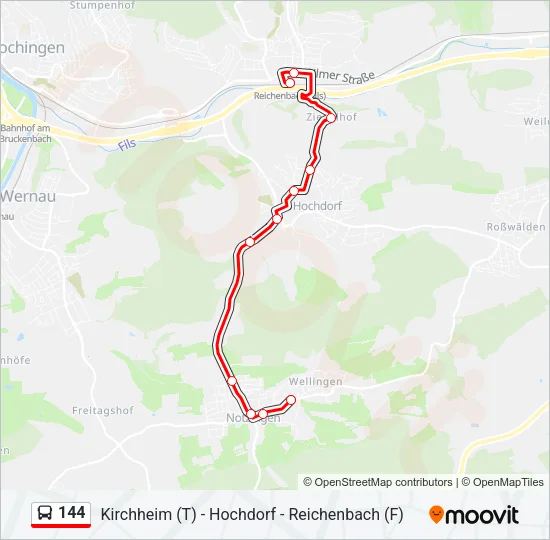 144 Bus Line Map
