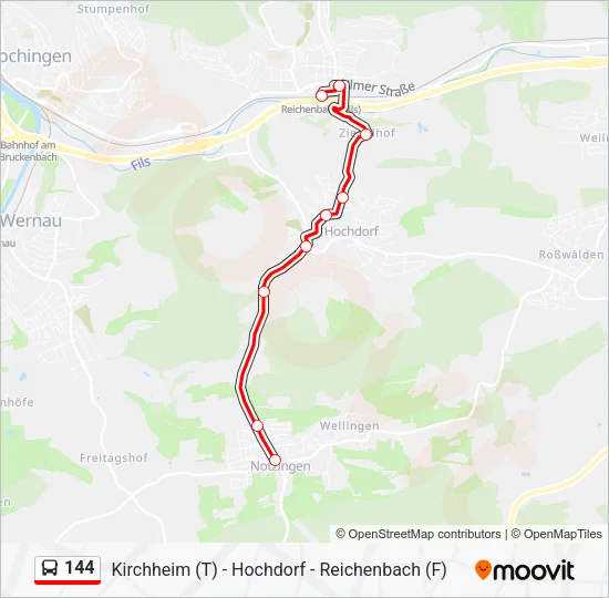 Автобус 144: карта маршрута