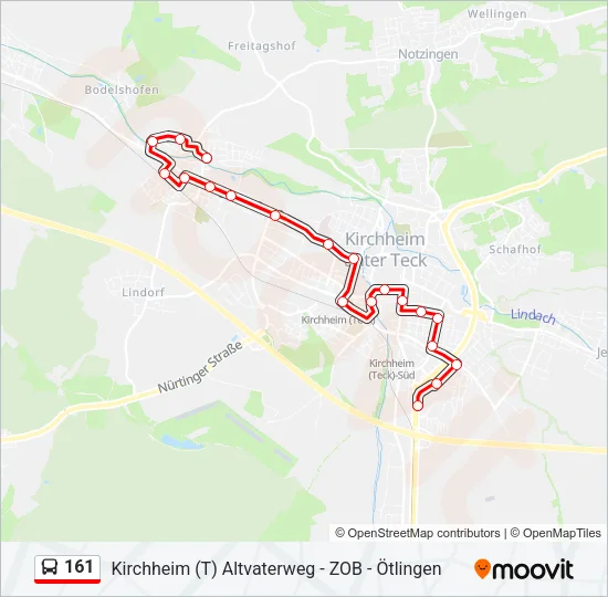161 Bus Line Map