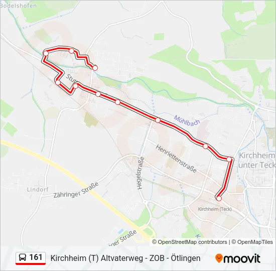161 Bus Line Map