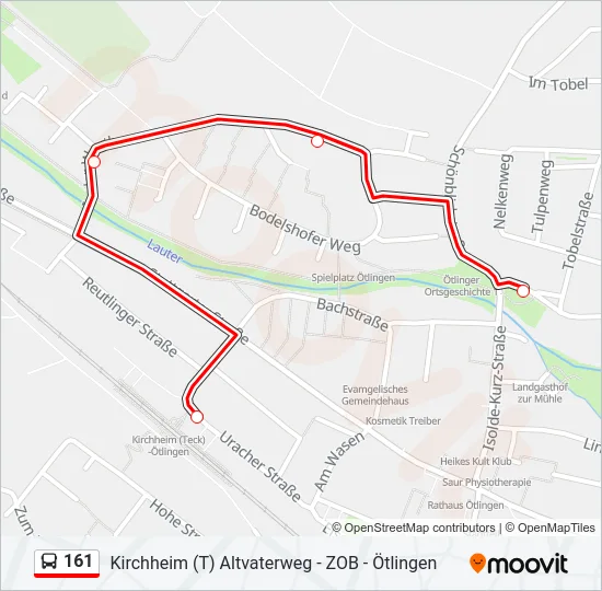 161 Bus Line Map