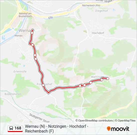 168 Bus Line Map