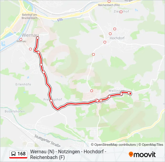 168 Bus Line Map