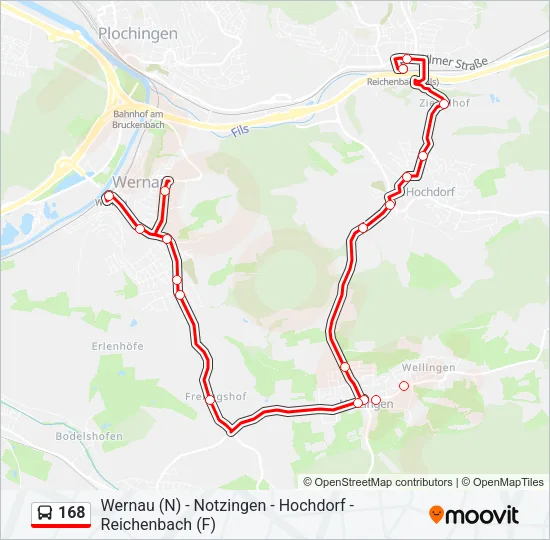 168 Bus Line Map