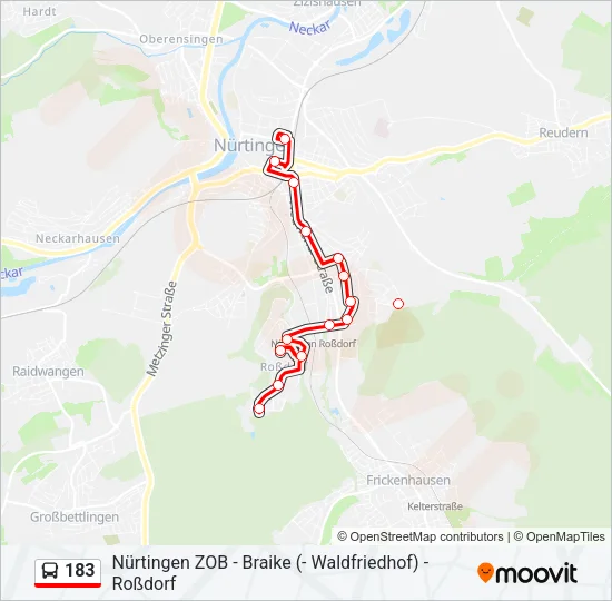 183 Bus Line Map