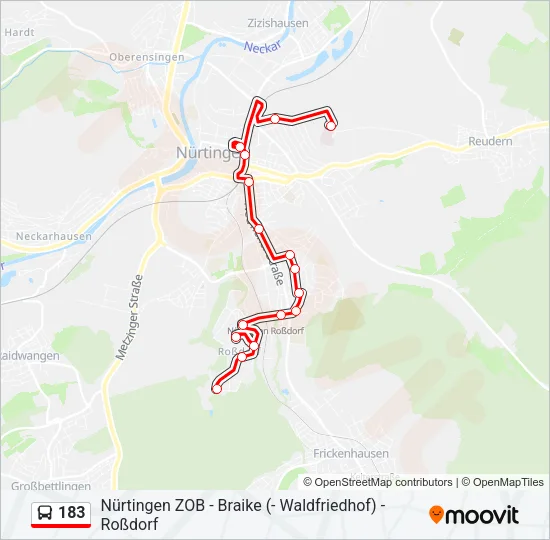 183 Bus Line Map