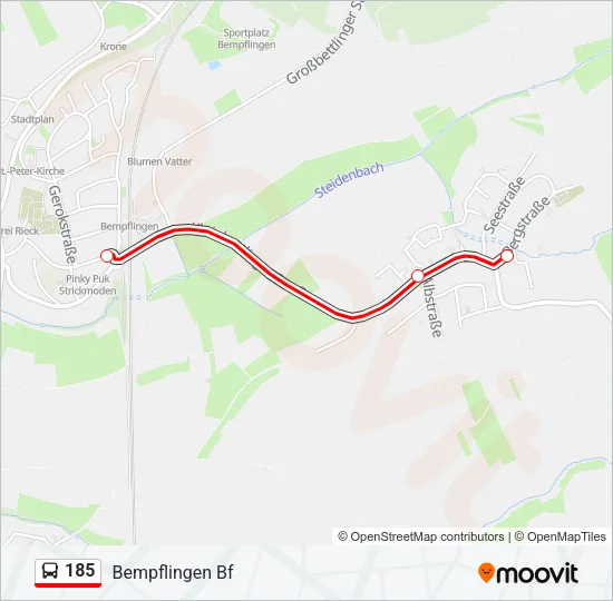 185 Bus Line Map