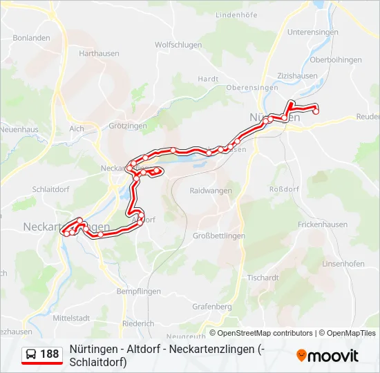 188 Bus Line Map