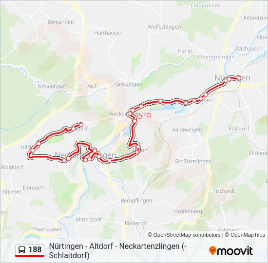 188 Bus Line Map