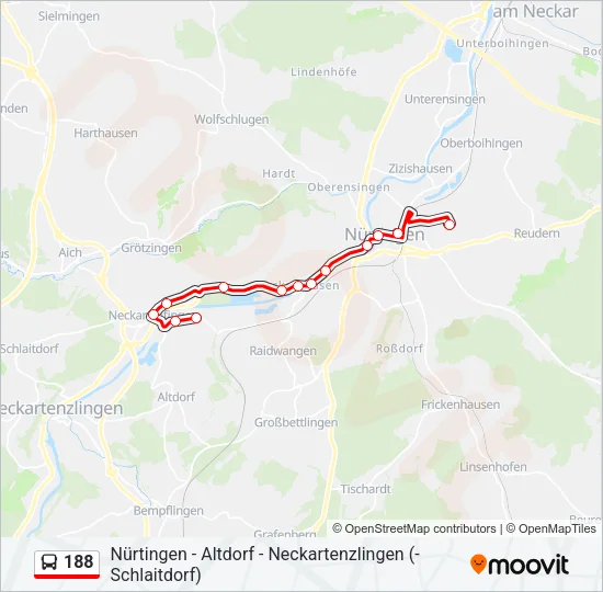 188 Bus Line Map