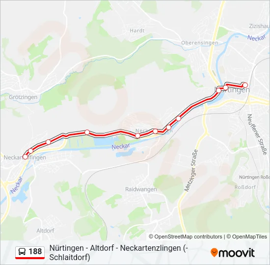 188 Bus Line Map